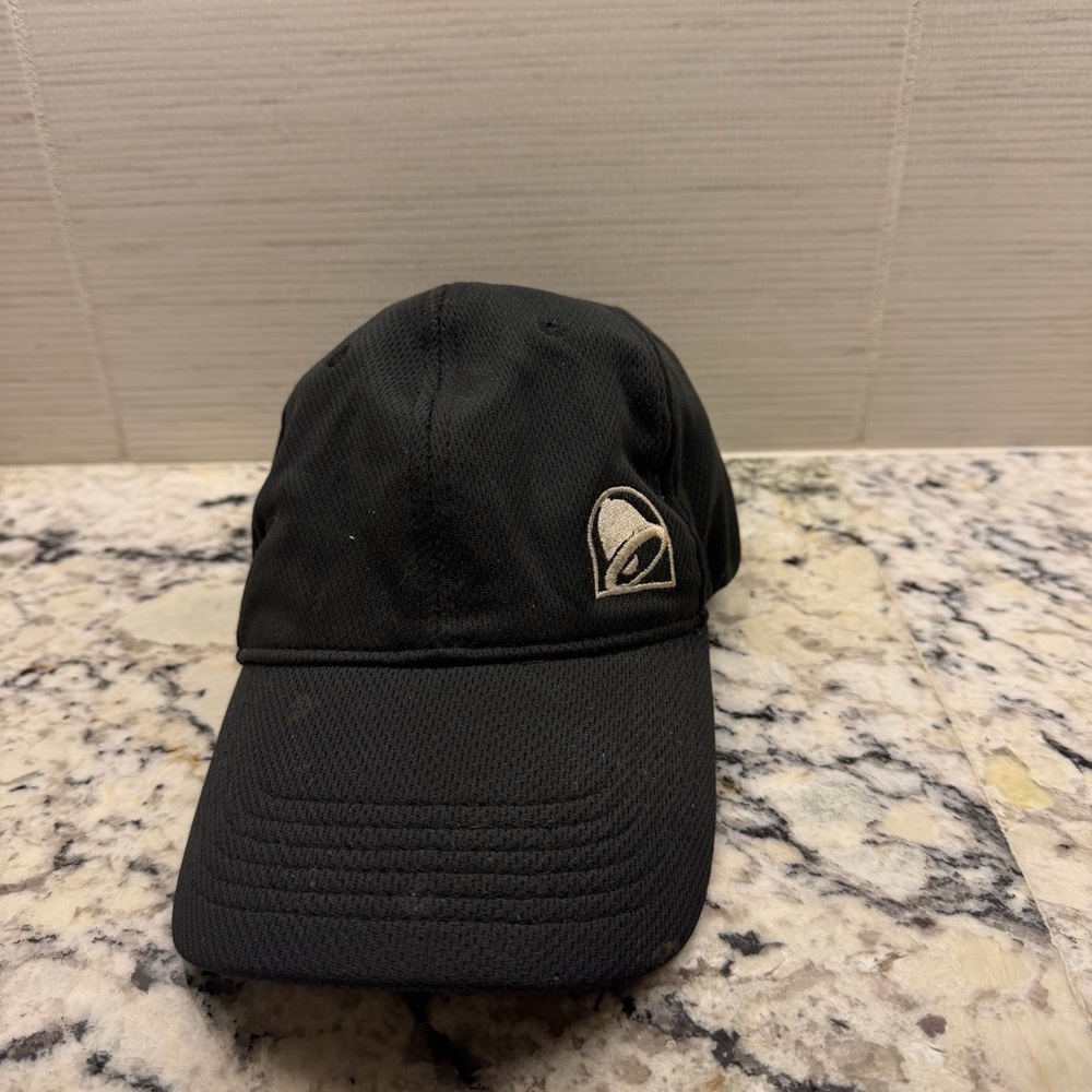 Taco Bell Cap Hat Snapback Adjustable Back Embroidered Logo Black White